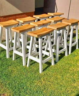 Custom Solid Wood Bar / Kitchen Counter Stools