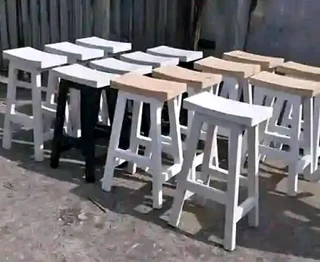 Custom Solid Wood Bar / Kitchen Counter Stools