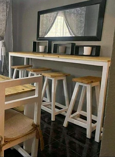 Custom Solid Wood Bar / Kitchen Counter Stools