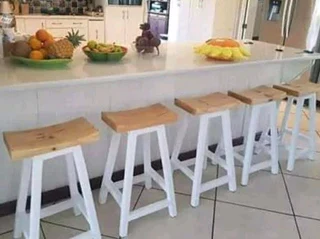 Custom Solid Wood Bar / Kitchen Stools