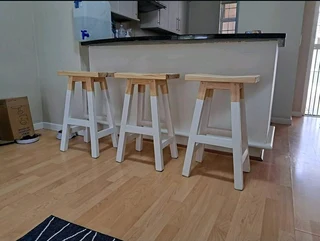 Custom Solid Wood Bar / Kitchen Stools