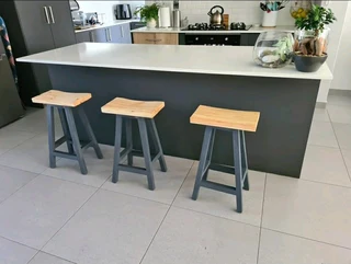 Custom Solid Wood Bar / Kitchen Stools