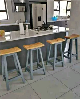 Custom Solid Wood Bar / Kitchen Stools