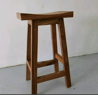Custom solid kiaat bar / kitchen stools
