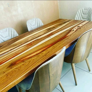 Custom Top Quality Solid Kiaat Tables