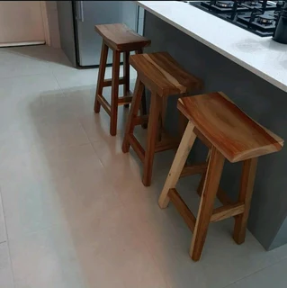 High Quality Custom Solid Kiaat Bar Stools