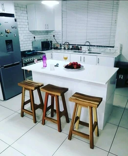 Solid Kiaat Bar / Kitchen Stools