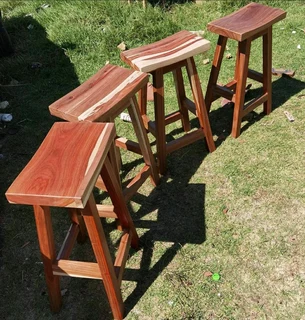 Solid Kiaat Bar Stools