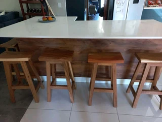 Custom solid wood bar stools