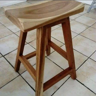 Custom solid kiaat bar / kitchen stools
