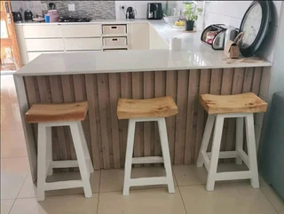 Custom Solid Wood Bar / Kitchen Stools