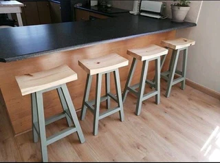 Custom Solid Wood Bar / Kitchen Stools