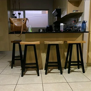 Quality custom solid wood bar / kitchen stools