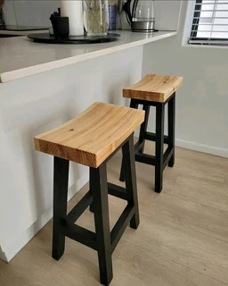 Custom Solid Wood Bar / Kitchen Stools