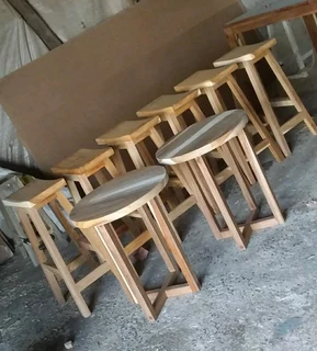 Custom Solid Wood Bar Stools