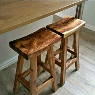 SOLID WOOD KITCHEN STOOLS
