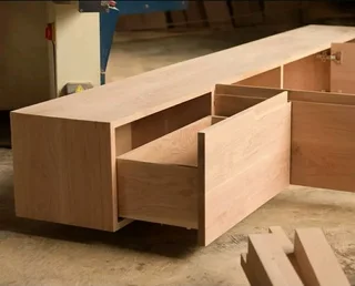 MODERN SOLID OAK TV UNITS/WALL UNITS