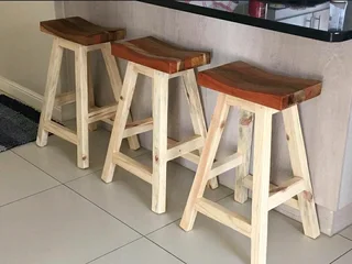 CUSTOM SOLID KIAAT BAR STOOLS