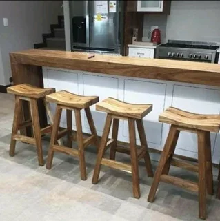 CUSTOM SOLID KIAAT BAR STOOLS