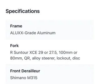 LIV ladies mountain bike.