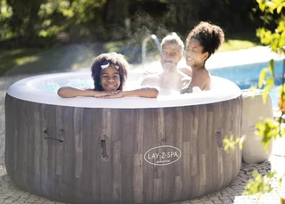 Treat Your Family To The Bahamas 669l Air-jet 4 Lay-z-spa1.80m X 66cm Dark Wood Save R2000,00!!