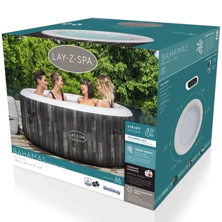 TREAT YOUR FAMILY TO THE BAHAMAS 669L AIR-JET 4 LAY-Z-SPA1.80M X 66CM DARK WOOD SAVE R2000,00!!