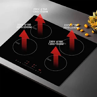Special The New Elba 60cm 4 Zone Glass, Electric Hob Black.
