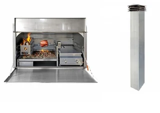 Built In Braai S/s Gas - Big Box 1200 Gas-combo Aoh 14875-gas-430/304 Complete