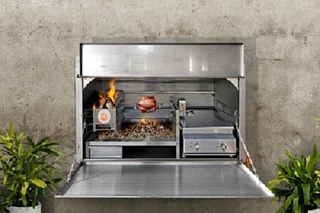 Built In Braai S/s Gas - Big Box 1200 Gas-combo Aoh 14875-gas-430/304 Complete