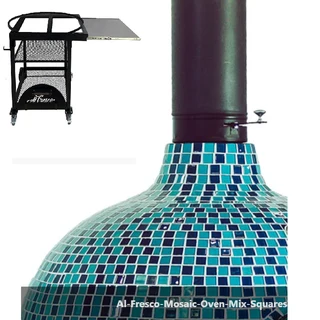 The Al Fresco Magnifique Mosaic Wood‑fired Pizza Oven No Thermometer.