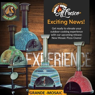 Sale On The The Al Fresco Grande Mosaic Wood‑fired Pizza Oven With Thermometer.