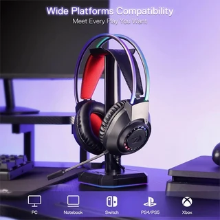 REDRAGON H231 SCREAM OVER-EAR RGB GAMING HEADSET DESIGN AND UNMATCHED COMFORT.