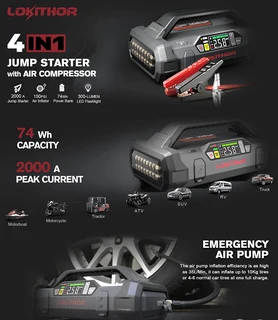 NOVEMBER MADNESS THE LOKITHOR MULTIPURPOSE 4 IN 1 JUMP STARTER, AIR INFLATER….