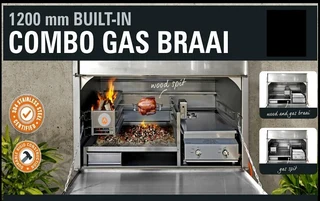 Enhance The Value Of The Property-gas Combo 1200mm Build In Braai With 2-burner Gas Braai. Save 15%
