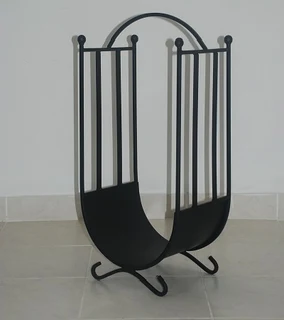 Don’t worry about the wood being damp or rotting anymore! - FIREPLACE LOG CONTAINER ECO- “U” RACK