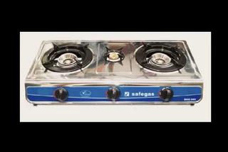 Safegas 3 Burner Stainless Steelgas Stove.