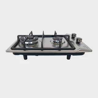 DEWHOT 2 BURNER OUTDOOR GAS CAMPING STOVE /BOTH ABOVE THE COUNTER OR BUILT IN.