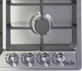THE ALVA 60CM STAINLESS STEEL 4-BURNER - GAS HOB.