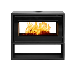 Save On The Flamm 950 Double Sided With Log Base, Closed Combustion Fireplace With Our B/day Sale