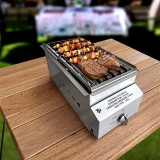 Enjoy That Great Steakhouse Taste At Home With The Tabletop 1-burner 430 Stainless-steel-gas-braai.