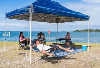 Oztrail Hydroflow Deluxe 6.0 Gazebo ideal For Parties, Group Events, Functions Or Simply Relaxing.