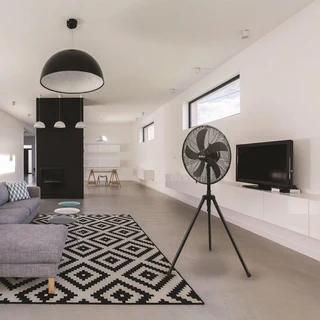 Summer Sale On The  Alva Air 40cm Tripod Fan (matt Black) Acs213.