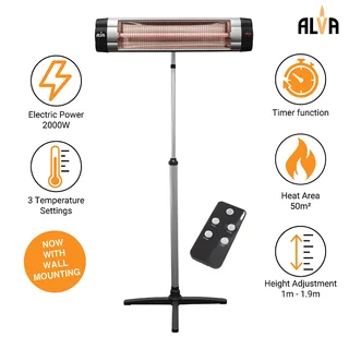 SALE ON THE ELECTRIC INFRARED HEATER - TELESCOPIC STAND &amp; REMOTE.