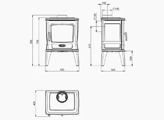 THE Dovre Tai 35W (6.5-8.5kW) WOOD STOVE.