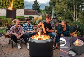 Stay Warm And Cuddle Up Around The Outdoor Patio Smokeless Firepit-save 29%