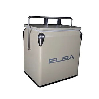 SALE!! ELBA CHILL ANYWHERE 13L RETRO METAL COOLER BOX WITH HANDLE LID.