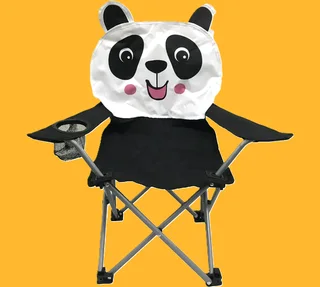 Great Fot The Outdoors - afritrail Kids’ Panda Camping Chair With Cupholder.