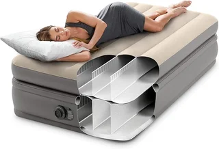THE ULTIMATE IN COMFORT - INTEX TWIN COMFORT ELEVATED AIRBED WITH FIBERTECH.