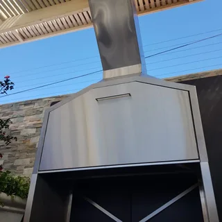 The Premium Single Door 1200 Mild Steel/stainless-steel Free Standing Braai Gas Combo.