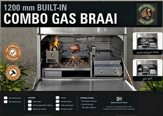 ENHANCE THE VALUE OF THE PROPERTY-GAS COMBO 1200MM BUILD IN BRAAI WITH 2-BURNER GAS BRAAI
